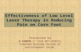 Effectiveness of Low Level Laser Therapy in Reducing