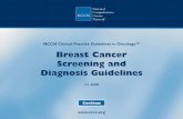 Breast Cancer, Screening and Diagnosis Guidelines, 2008