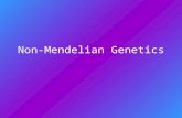 Non Mendelian Genetics