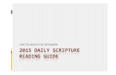 2015 Daily Scripture Reading Guide for the Month of December