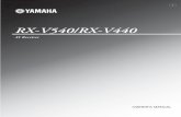 Yamaha Receiver - Owner's Manual