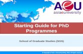 Starting Guide for Phd May 2015
