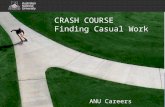 Crash Course Finding Casual Work O Week Sem 2 2015