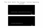 The Girl With the Dragon Tattoo Opening Titles