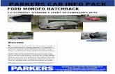 Ford Mondeo Hatchback (07 14) 2.0 Ecoboost Titanium x Sport 5d Powershift Auto