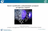 Semi-Synthetic artemisinin progress report