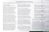 Warpath Alpha Rules