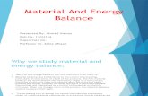 Mass and Energy Balane
