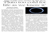 'Pluto too cold for life as we know it'
