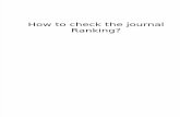 How to Check the Journal Ranking