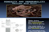 Porosity and Permeability Review Quiz