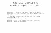 CBE250 Lecture 6 F15