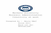 Creativity And Inovation - Marmara University Report