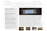 Mr. Haney's Week 8 Newsletter