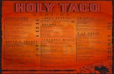 Holy Taco Cantina Menu