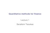 Quantitative Methods for Finance - Lecture 1