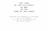 "The Lord of the KJV Bible is NOT in the Lord of the Rings"