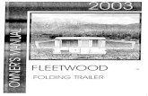 2003 Fleetwood Coleman Trailer Owners Manual