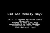 Did God Really Say