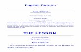 The Lesson- Eugene Ionesco