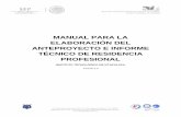 Manual Para La Elaboracion de Anteproyecto e Informe Tecnico de Residencia Profesional 1.0