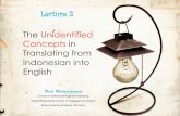 Lecture 2 the Unidentified Concepts