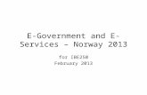 E Government Norway 2013
