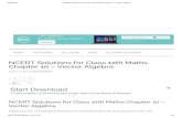 NCERT Solutions for Class 12th Maths Chapter 10 - Vector Algebra