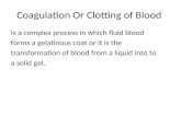 Coagulation or Clotting of Blood