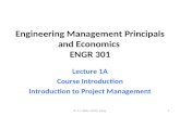 Lecture 1- A Introduction to Project Management Organization