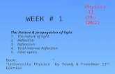 Week 1 (Ph-1002) Lectures by Ambreen Aslam