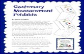 Free Customary Measurement Foldable