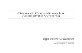 Guidelines for Academic Writing