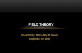 Field Theory and Cognitive Field Theory