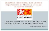 Procesos Metalurgicos Introduccion