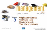 Robbins3 Organizational Culture and the Environment