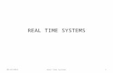 Real Time Systems and Algorithms