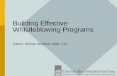 Building Effective Whistle Blowing Programs