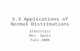 Applications of Normal Distributions