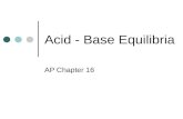 AP Chapter 16 Acid - Base Equilibria