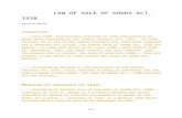 Law of Sale of Goods Act 1930 Notes