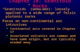 Ch 18 Granitoid Rocks