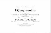 Paul Juon - Rhapsodie for Piano Quartet Op37