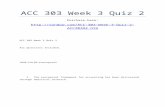 ACC 303 Week 3 Quiz 2