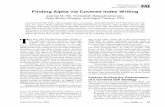 Finding Alpha via Covered Index Writing