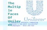 The Multiple Faces Of Unilever A rhetorical analysis comparing Unilevers two most successful campaigns-- Dove and Axe.