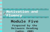 Motivation and Fluency Module Five Prepared by the Delaware Reading Cadre, 2001.