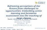 Reframing perceptions of the lecture from challenges to opportunities: Embedding active learning and formative assessment into the teaching of large classes.