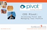 Indispensable tools for research at its best  COS Pivot: Accessing Pivot and Managing Your Profile.