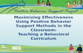 Maximizing Effectiveness Using Positive Behavior Support Methods in the Classroom: Teaching a Behavioral Curriculum.